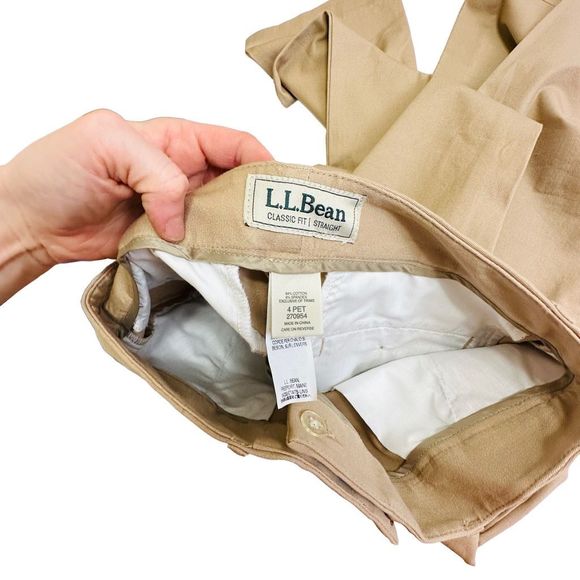NWT LL BEAN Tan STRAIGHT LEG PANTS - Picture 6 of 12